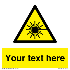 Custom Laser Hazard Sign